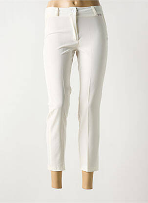 Pantalon 7/8 subțire alb ELEONORA AMADEI femeie
