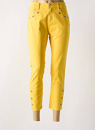 Pantalon 7/8 buzunare galben LESLIE femeie