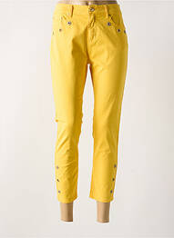 Pantalon 7/8 buzunare galben LESLIE femme