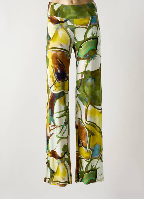 Pantalon larg verde ELEONORA AMADEI femeie