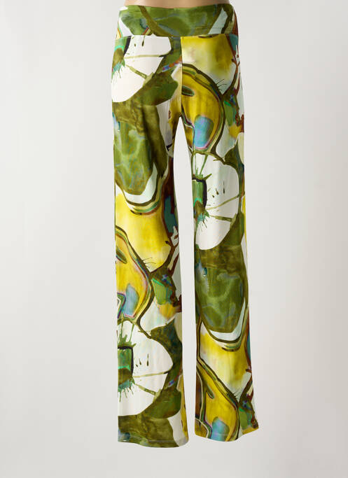 Pantalon larg verde ELEONORA AMADEI femeie