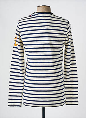 Tricou croială cambrată mâneci lungi alb LA MARINIÈRE FRANÇAISE bărbat