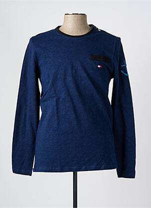 Tricou albastru LA MARINIÈRE FRANÇAISE bărbat