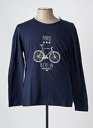 Tricou croială dreaptă mâneci lungi albastru HARRIS WILSON bărbat
