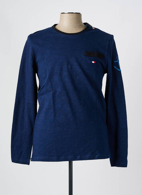 Tricou albastru LA MARINIÈRE FRANÇAISE bărbat