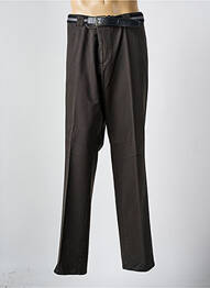 Pantalon chino țesătură poplin mărime normală gri MEYER homme