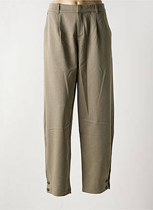 Pantalon drept elasticitate mărime normală verde CREAM femeie