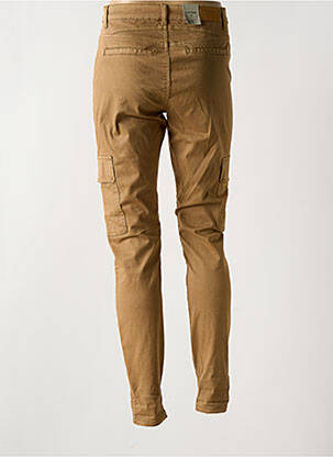 Pantalon slim țesătură poplin mărime normală maro CREAM femeie