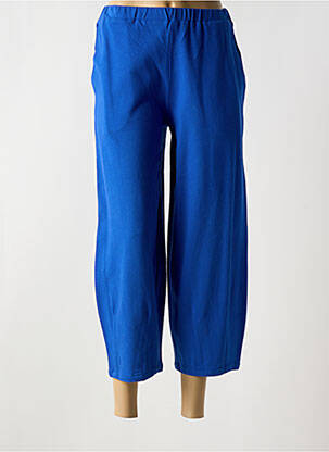Pantalon 7/8 talie elastică mărime normală albastru KOKOMARINA femeie