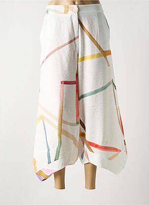 Pantalon trei sferturi alb OZAI N KU femeie