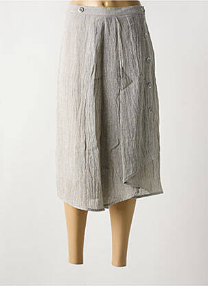 Fustă midi gri NIJII femeie