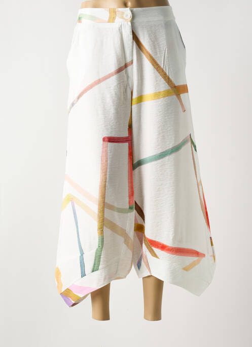 Pantalon trei sferturi alb OZAI N KU femeie