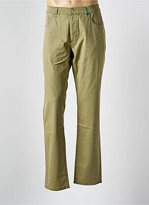 Pantalon slim țesătură poplin mărime normală verde PIONEER bărbat