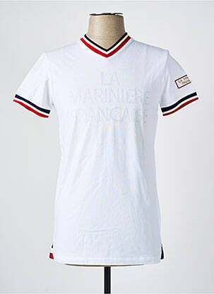Tricou elasticitate mâneci scurte alb LA MARINIÈRE FRANÇAISE bărbat
