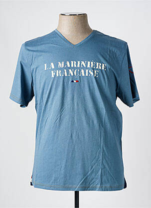 Tricou elasticitate mâneci scurte albastru LA MARINIÈRE FRANÇAISE bărbat