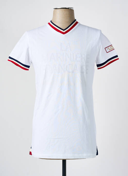 Tricou alb LA MARINIÈRE FRANÇAISE bărbat