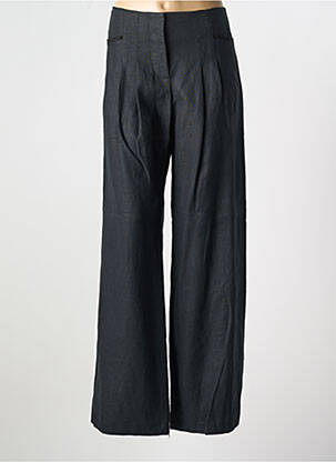 Pantalon drept închidere cu fermoar sub clapetă cu cârlig negru MOLOKO femeie