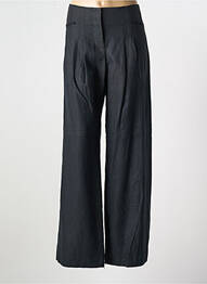Pantalon drept închidere cu fermoar sub clapetă cu cârlig negru MOLOKO femme