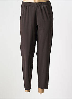 Pantalon slim talie elastică mărime normală maro G!OZE femeie