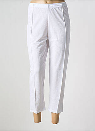 Pantalon 7/8 talie elastică mărime normală alb G!OZE femeie