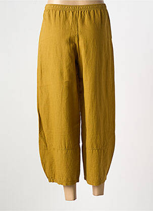 Pantalon 7/8 talie elastică mărime normală galben G!OZE femeie