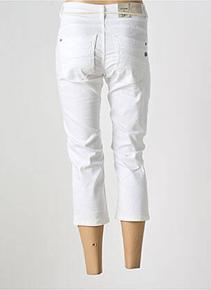 Pantalon trei sferturi elasticitate mărime normală alb CREAM femeie