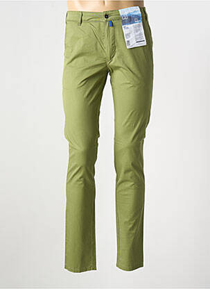 Pantalon chino elasticitate mărime normală verde MEYER bărbat
