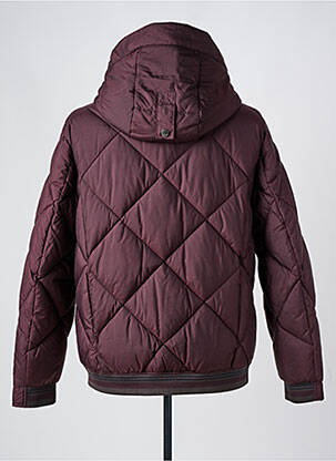Geacă matlasată buzunare cu glugă violet S4 JACKETS bărbat