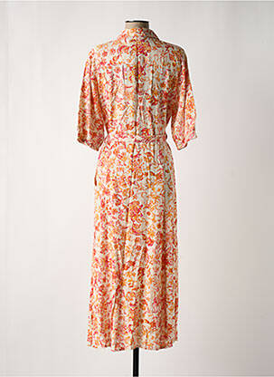 Rochie midi mâneci 3/4 mâneci 3/4 portocalie CREAM femeie