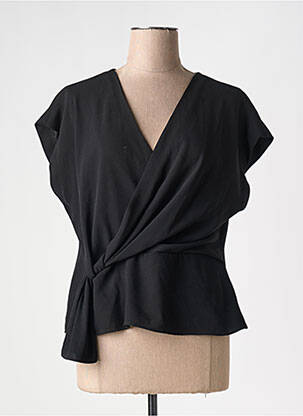 Top mâneci scurte mâneci scurte negru ZARA femme