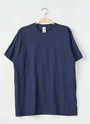 Tricou croială dreaptă mâneci scurte albastru FRUIT OF THE LOOM băiat