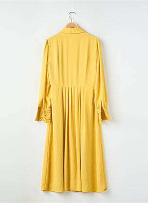 Rochie midi mâneci lungi mâneci lungi galben CLAUDIE PIERLOT femeie