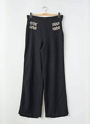 Pantalon larg închidere cu fermoar lateral mărime normală negru ET PARIS femeie