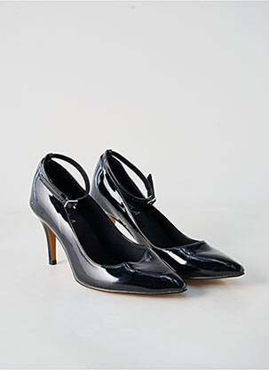 Pantofi cu toc material neted toc de 7 la 9 cm negru JOHEELA femeie