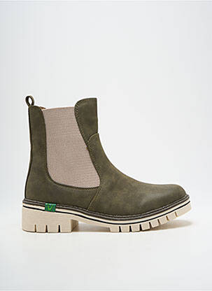 Botine/ghete toc mic toc plat până la 3 cm verde JANA femeie