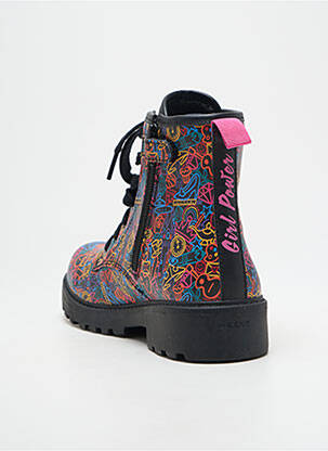 Botine/ghete toc mic toc plat până la 3 cm negru GEOX femeie