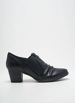 Botine/ghete material neted toc de 4 la 6 cm negru JANA femeie