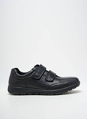 Adidași material neted vârf rotund negru IMAC bărbat