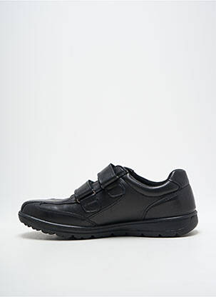 Adidași material neted vârf rotund negru IMAC bărbat