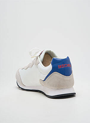 Adidași vârf rotund toc plat până la 3 cm alb SKECHERS femeie