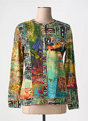 Vestă cu mâneci lungi verde ORIENTIQUE NATURALLY femeie