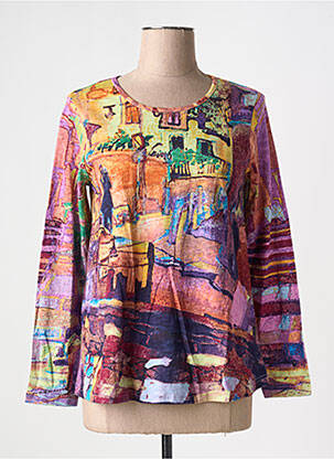 Tricou mâneci lungi mâneci lungi violet ORIENTIQUE NATURALLY femeie