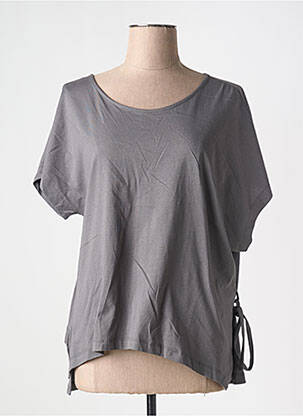 Tricou croială dreaptă mâneci scurte gri LOTUS EATERS femeie