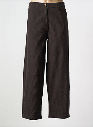Pantalon drept talie elastică mărime normală maro MES SOEURS ET MOI femeie