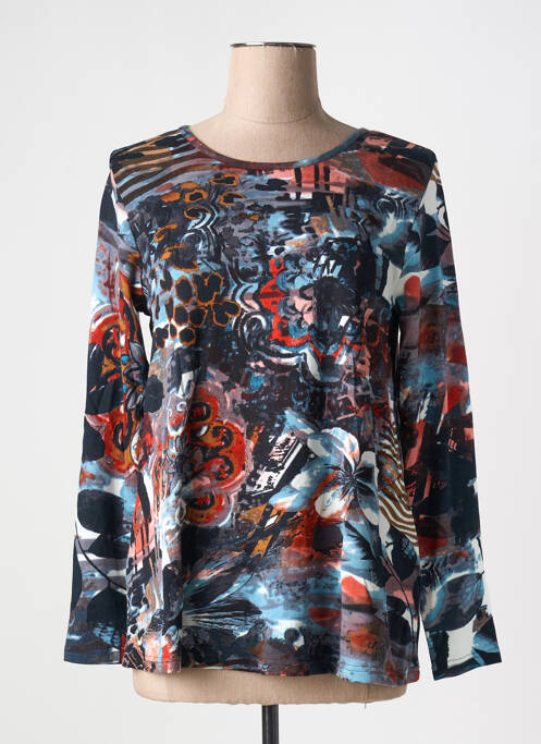Tricou imprimeu fantezie mâneci lungi negru ORIENTIQUE NATURALLY femme