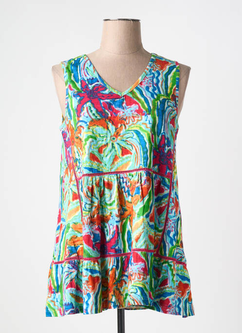 Tunică fără mâneci verde ORIENTIQUE NATURALLY femeie