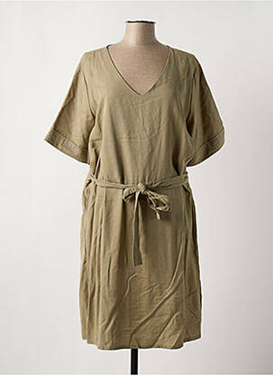 Rochie midi mâneci scurte mâneci scurte verde CREAM femeie
