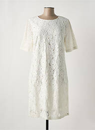 Rochie midi mâneci scurte mâneci scurte bej FLEUR DE SEL femme