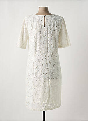 Rochie midi mâneci scurte mâneci scurte bej FLEUR DE SEL femeie