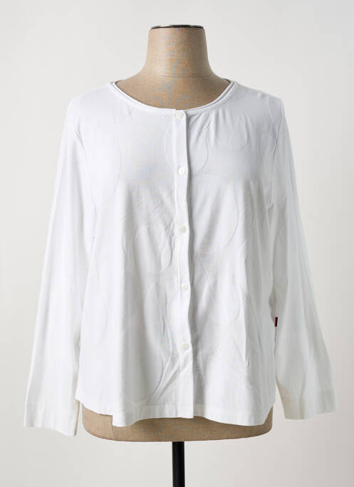 Vestă cu mâneci lungi alb VETONO femeie